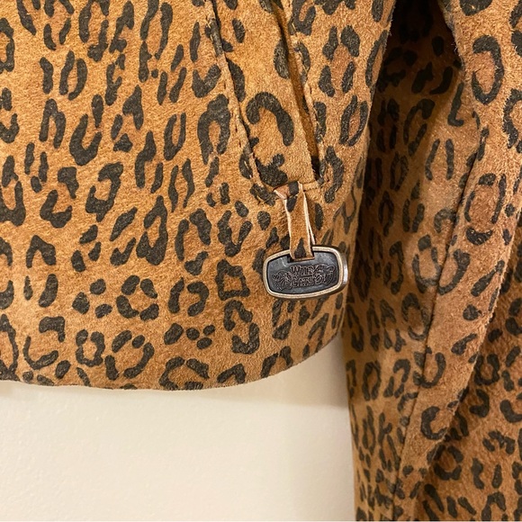 vintage wildcats genuine suede leopard print jacket - Picture 15 of 16